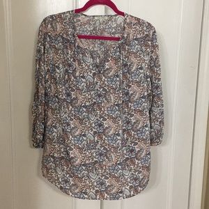 Floral breezy tunic blouse